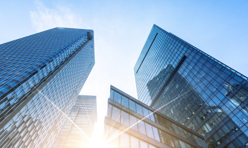 modern office building against sky